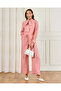 Women Pink Plain Wide Leg Trousers - 2