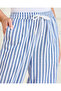 Women Blue Striped Relaxed Wide Leg Trousers - 4