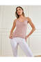 Women Mauve Strappy Lace Vest - 5