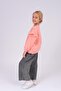 Girl's Ruffle Detailed Floral Embroidered Sweatshirt - Yavruağzı Fleece-Lined O Oversized - 4