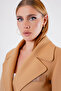 Camel Genuine Leather Cashmere Coat with Accessories - 8