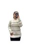 Yumoş Striped Sweater Ecru Premium Quality - 5