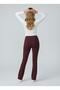 Women's High Waist Stretch Fabric Stretchy Flared Pants Leggings - 7