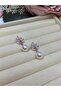 Elegant Pearl Model Sparkling Earrings with Zircon Stone - 2
