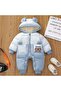Girls and Boys' Fleece-Lined Thick Cute Teddy Bear Jumpsuit Coat - 2