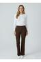 Women's High Waist Stretch Fabric Stretchy Flared Pants Leggings - 2