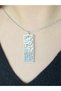Bismillahirrahmanirrahim Written Kufi Steel Symbol Zircon Plated Chain Silver Color Against Evil Eye - 4
