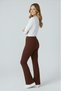 Women's High Waist Stretch Fabric Stretchy Flared Pants Leggings - 5