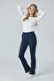 Women's High Waist Stretch Fabric Stretchy Flared Pants Leggings - 4
