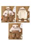 Girls and Boys' Fleece-Lined Thick Cute Teddy Bear Jumpsuit Coat - 6