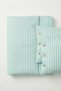 Pure |   Fine Line Duvet Cover Set Double - Oxford Design with 3 Wooden Buttons - Wide Sheet Included - 5