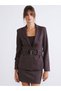 Two Mt Shop Quality Soulife Burgundy Plain Loose & Baggy Women's Blazer Jacket