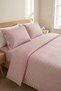 Pure |   Fine Line Double Duvet Cover Set - Oxford Design with Wooden Buttons - 200X240Cm - 8