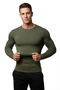 Men's Khaki Long Sleeve Crew Neck Sweat 2300423 - 4