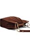 Taba Nubuck Chain Detailed Pleated Women's Shoulder Bag - 6