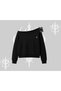 White Boat Neck Sweatshirt Custom Logo