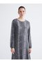 Özmarka New Season Crew Neck Patterned Dress - 2