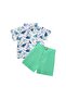Boys’ Summer 2‑Piece Set | 36-48 Months |Green | Cotton | Shirt & Shorts | Lightweight | Stylish
