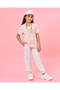 Girls Ivory Printed Active Track Pants - 2
