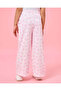 Girls Pink Butterfly Printed Wide leg Active Tracks Pants - 3