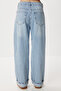 Curved Leg Wide Leg Jeans Lri0033 Blue - 5