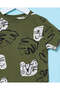 Infant Boys Green Tiger Printed T-shirt - 2