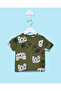 Infant Boys Green Tiger Printed T-shirt