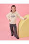 Girls White Embroidered Hooded Sweatshirt - 5