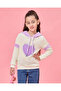 Girls White Embroidered Hooded Sweatshirt