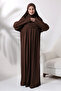 One Piece Practical Hijab Robe Prayer Dress 8015 Dark Brown