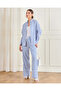 Women Blue Striped Button Down Shirt - 2
