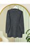 Ribbed Long Knit Sweater - Smoked - 4