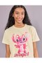 Senior Girls Yellow Stitch Print T-Shirt - 4