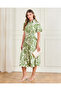 Women Green Printed Flared Midi Dress - 4