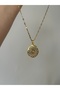 Steel Lotus Flower Plate Necklace - 3