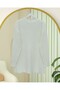 Ribbed Long Knit Sweater -White - 3