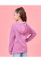 Girls Pink Embroidered Hooded Sweatshirt - 3
