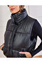 Women Black Padded Vest Jacket - 3
