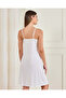 Women White Basic Strappy Chemise - 3