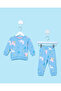 Infant Girls Blue Printed Pyjama Set (2 Piece)