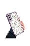 Samsung Galaxy S21 Fe 5g Compatible Transparent Silicone Flutter Protective Case Flower Patterns - 3