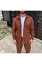 Men's Kremit Corded Fabric Velvet Fabric Shirt Pants Double Suit