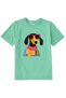 Cotton Fabric Children's T-Shirt – Dog with Glasses Printed T-Shirt