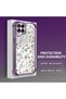 Samsung Galaxy M33 Compatible Transparent Silicone Flutter Protective Case Flower Patterns - 3