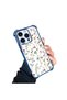 iPhone 14 Pro Compatible Transparent Silicone Flutter Protective Case Flower Patterns - 2