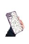 Samsung Galaxy A12/M12 Compatible Transparent Silicone Flutter Protective Case Flower Patterns - 2