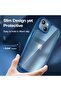 جراب شفاف بحواف زرقاء لهاتف iPhone 14Pro مقاس 6.1 بوصة + واقي شاشة + واقي عدسة كاميرا - 4