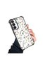 Samsung Galaxy A25 Compatible Transparent Silicone Flutter Protective Case Flower Patterns - 2