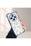 Xiaomi Redmi 14C Compatible Transparent Silicone Flutter Protective Case Flower Patterns - 4