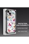 iPhone 14 Plus Compatible Transparent Silicone Flutter Protective Case Butterfly Patterns - 4